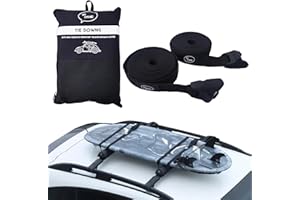 Ho Stevie! Surfboard Tie Down Straps (Pair) for Roof Rack Crossbars - Easy to Use - 'No Scratch' Silicone Buckle Covers Prevent Damage