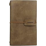 Travel Journal Notebook Vintage Retro Handmade Leather Lined Journal Refillable Note Book for Taking Notes by ai-natebok, 4.7