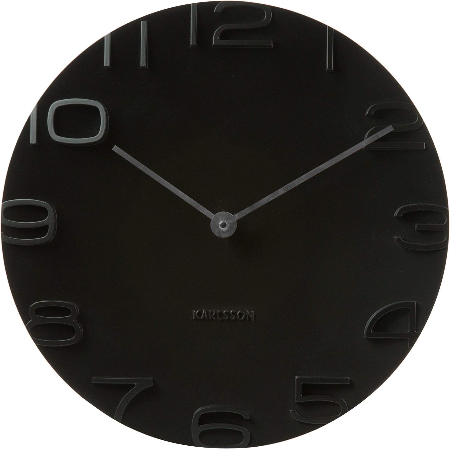 Present Time Karlsson On The Edge Wall Clock, Black