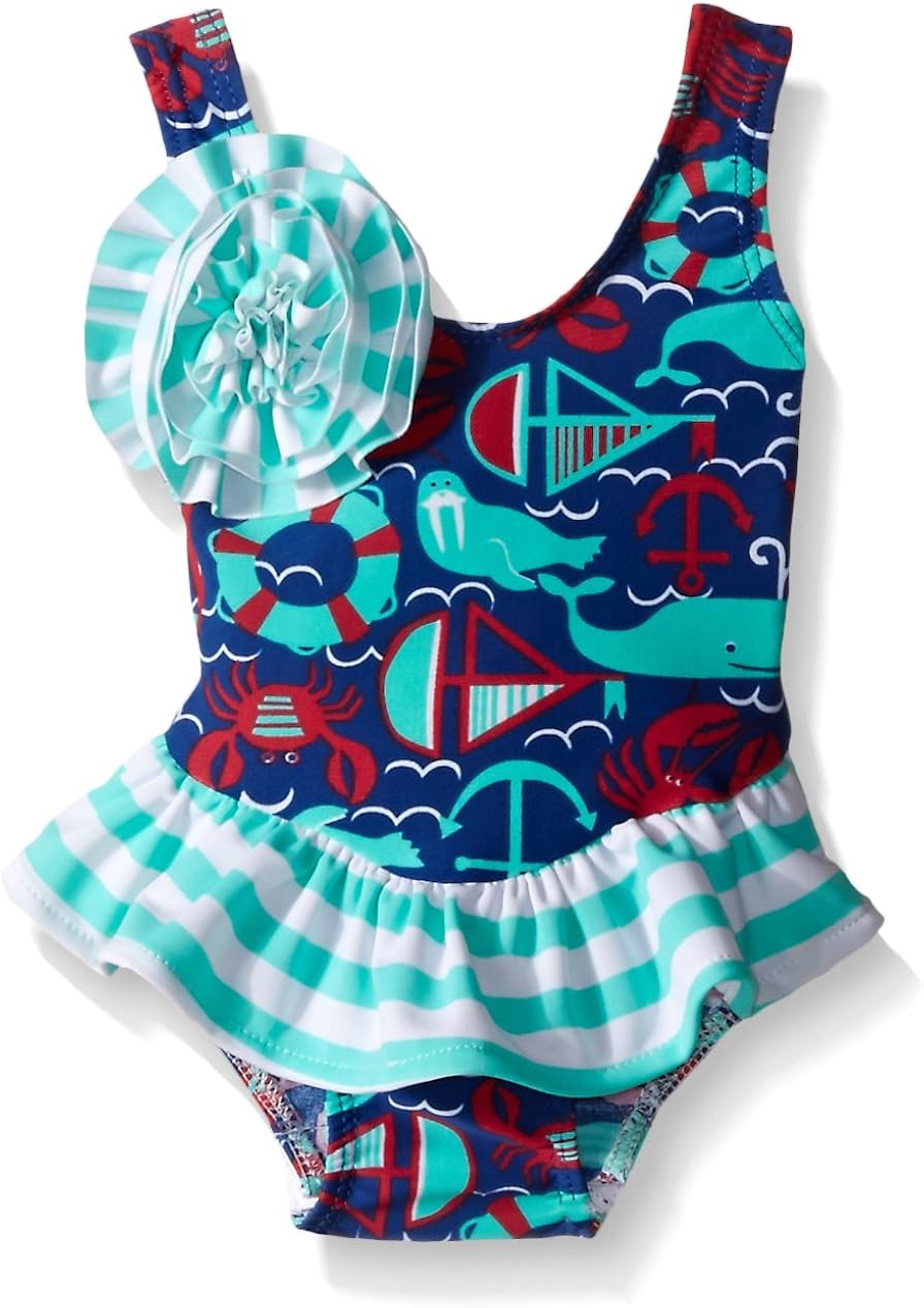 Flap Happy Girls UPF 50 Rio Infant Swimsuit with Snap Crotch