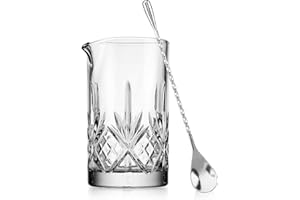 Godinger Glass Pitcher with Strainer, Cocktail Pitcher, Barware & Drinkware Decor, for Cocktails, Drinks & More, Decorative Accent 17oz