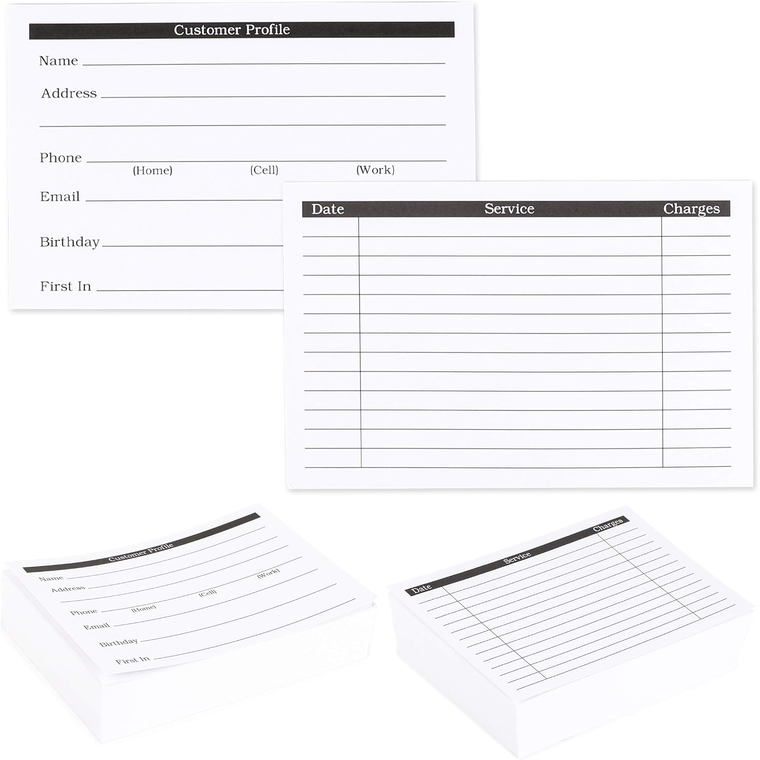 Client Point Card Client Profile Cards for Businesses and Stores (15.2 x 10.2 Inches ...