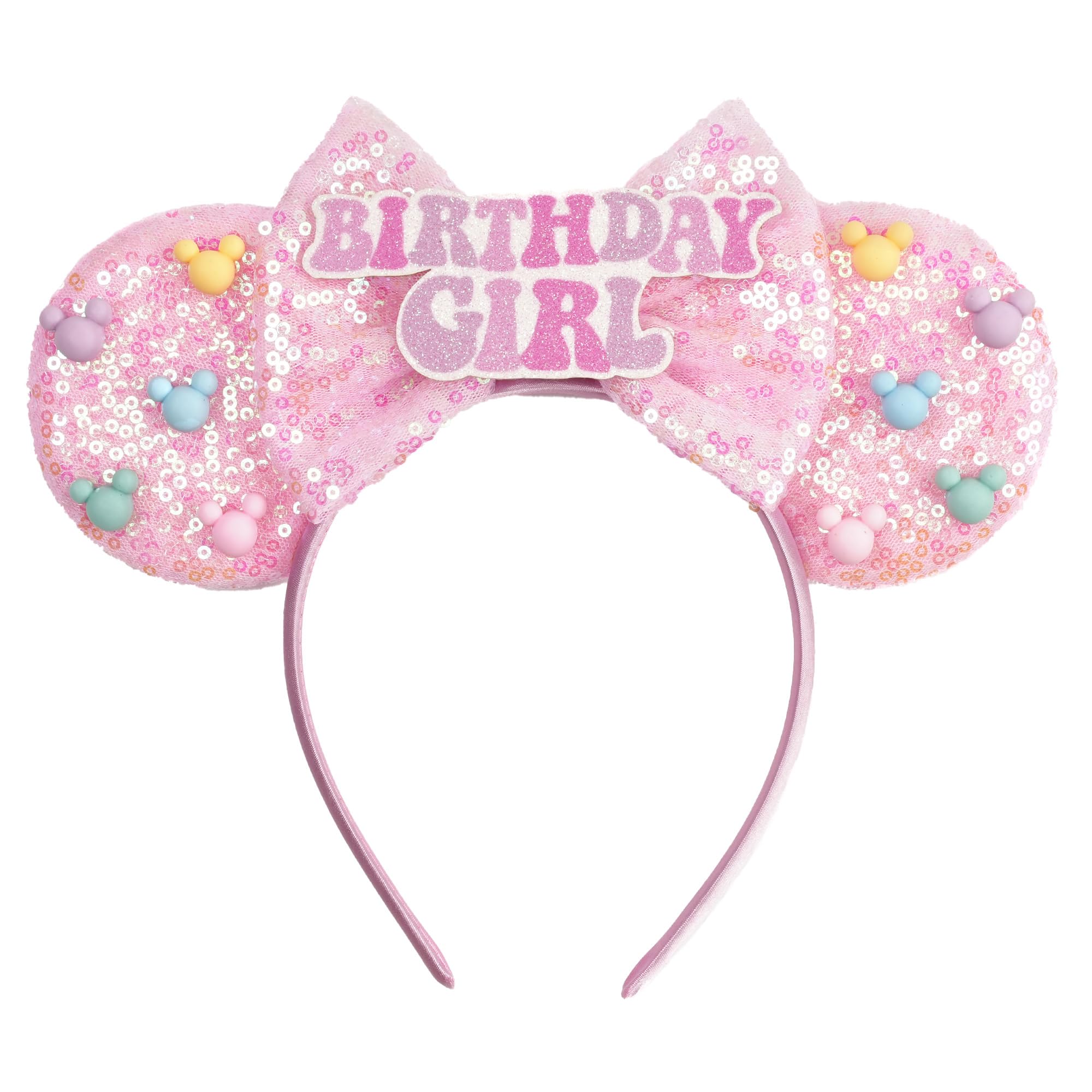 Photo 1 of zhezesmila Mouse Ears for Women Birthday Girl Headband Sequin Ears Hair Accessories for Birthday Decorations Park Trips