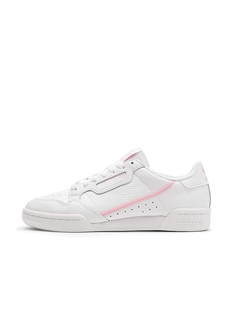 adidas originals white and pink continental 80 trainers