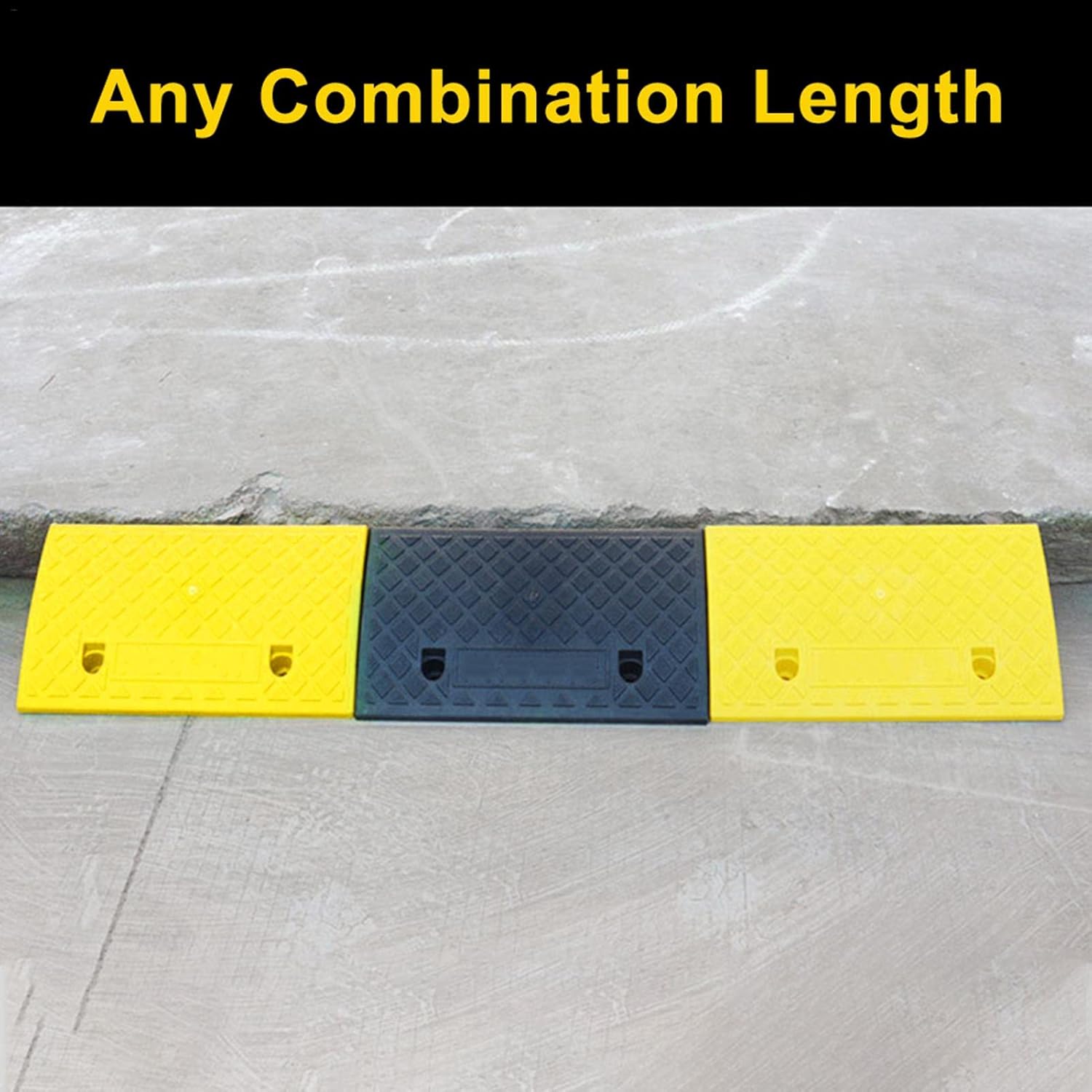 Xiaoling Portable Lightweight Curb Ramps, Plastic Threshold Ramp Kit for Loading Dock, Garage, Sidewalk, Truck, Scooter, Bike, Motorcycle, Wheelchair Mobility -