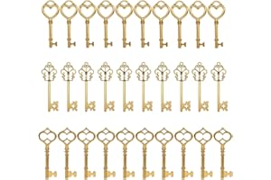 SALOME IDEA 30PCS Assorted Vintage Skeleton Keys (The Juliet Collection, AntiqueGold)