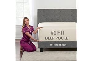 DEALUXE Kids Twin Fitted Sheet – REAL [16-Inch] Extra Deep Pocket Kids Twin Fitted Sheet Only – Your PERFECTLY–FIT Fitted Sheet for 14”–18” Deep Mattress – Fitted Bed Sheet Twin Size – Ivory (Off White)