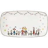 Lenox Serveware, Merry Grinchmas Tray, 13.75 x 7.5-Inch, Food Tray, Microwave Safe & Dishwasher Safe Porcelain, Grinch Winter Serving Tray, Christmas Decor, Christmas Table Centerpieces (1 Piece)