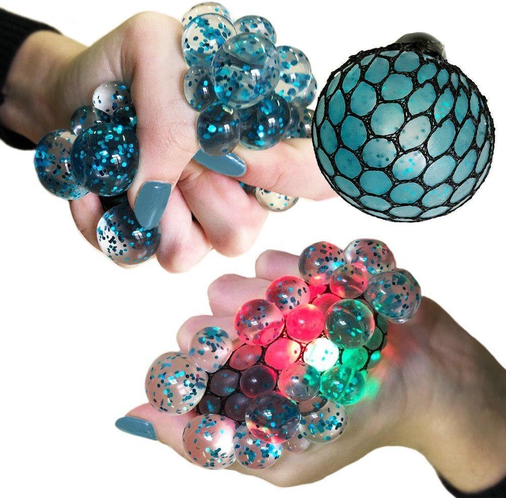 Upgraded Led Anti Stress Ball Squishy Light up Ball Anti Stress