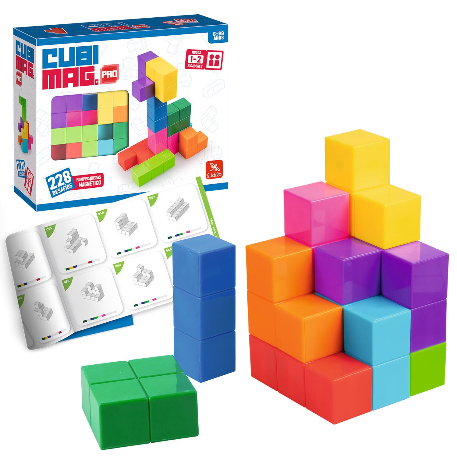 Ludilo - Cubimag | Magnetic Building Blocks For Kids And Adults | Board Games For 6 Year Olds Plus | Kids Board Games | Puzzle Games | Kids Games | Construction Toys — image 1