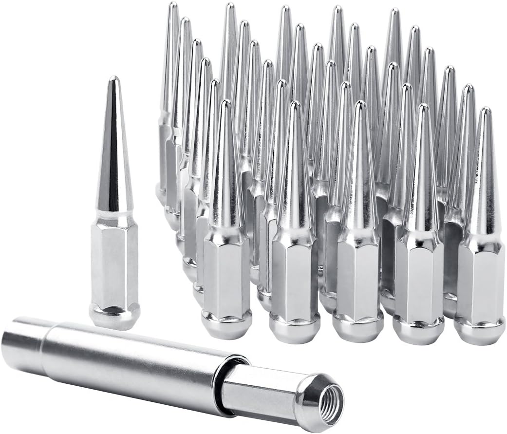 KSP 32 Pc Spike Lug Nuts 9/1618 Thread 4.4" Overall Length Closed End