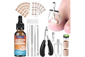 Ingrown Toenail Removal Kit for Men Women, Stainless Steel Ingrown Toenail Tool, Ingrown Toenail Corrector Drops, Toenail Cli