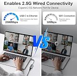 Clomnpe USB C to Ethernet Adapter 2.5G RJ45 USB 3.0 Type-C LAN view 4