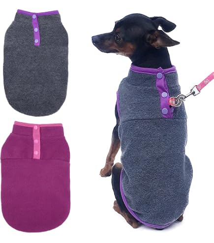 RC Pets Tundra Hundemantel Aus Fleece – Für Kalte Tage, Größe 24, Dunkelgrau/goji Berry
