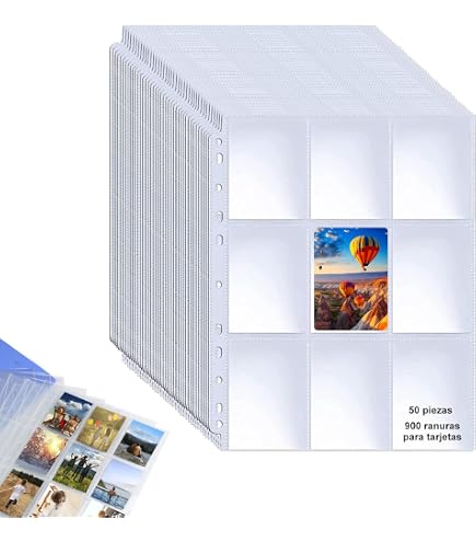 Álbum De Cartas WUSUPU - 50 Páginas Con 9 Bolsillos Cada Una, Capacidad Para 900 Cartas, Impermeable Y Con Cremallera, Para MTG Y TCG