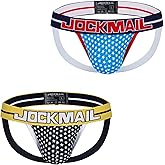 JOCKMAIL Men's Jockstrap Underwear Breathable Jock Strap Athletic Supporter for Men 2 Pack
