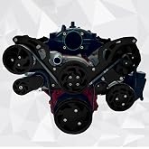 LS GM LS1 LS2 LS3 LS6 Serpentine Pulley Kit ALT PS AC Truck Style Balancer BLACK 2