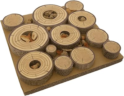 Rosewood Maze-a-Log Treat Toy for Small Animals – Cardboard Puzzle Feeder