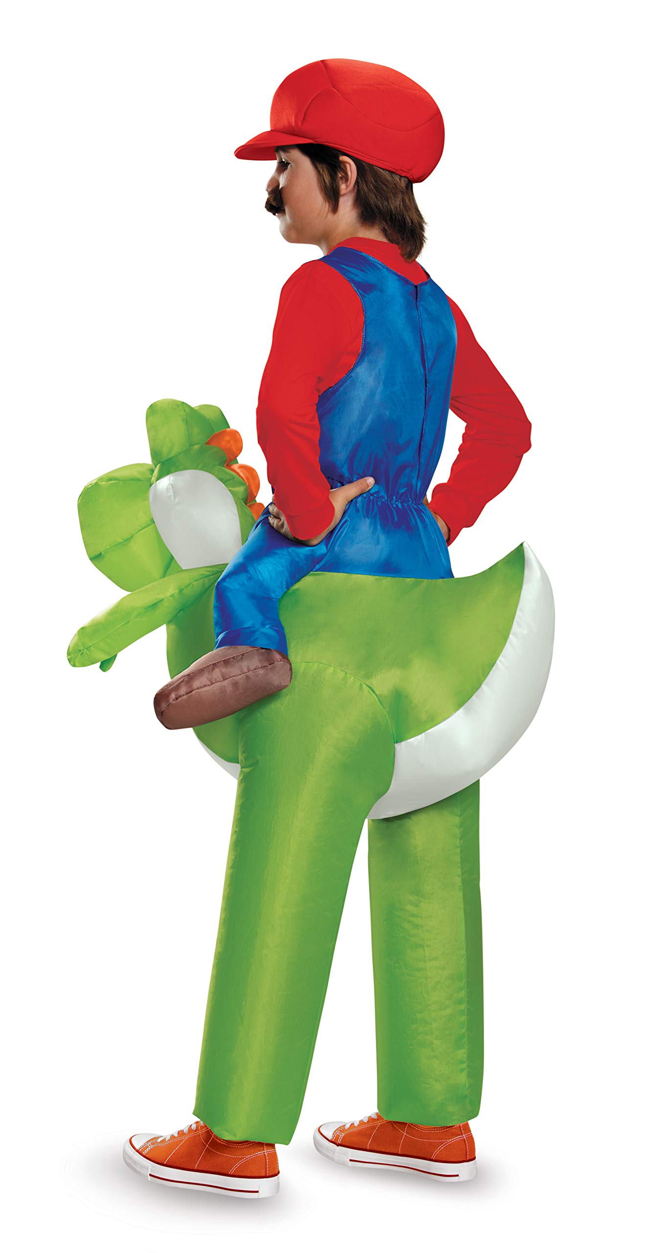 Super Mario Bros. Mario Riding Yoshi Inflatable Costume, Officially Licensed Super Mario Bros Costume for Kids, One Size