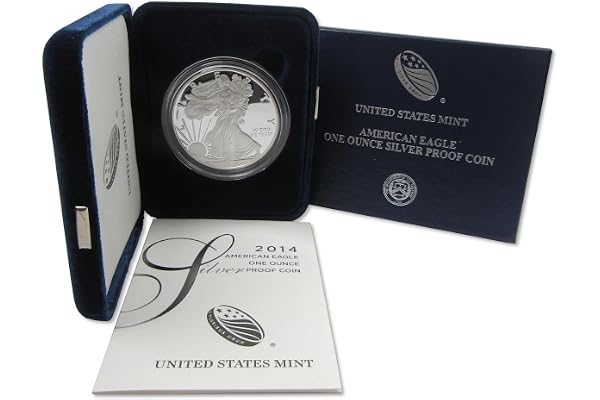2014 W American Silver Eagle Choice Proof Bullion $1 Coin OGP COA