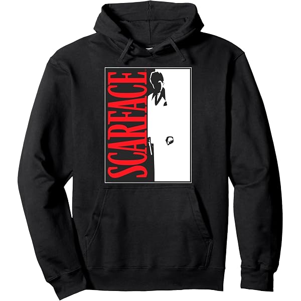 Amazon.com: Scarface Tony Montana Sitting Portrait Logo Zip Hoodie