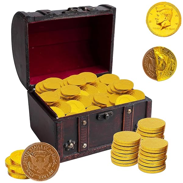 FRUIDLES GOLD HALF-DOLLAR MILK CHOCOLATE COINS GELT, MADE WITH PREMIUM BELGIAN CHOCOLATE, KOSHER CERTIFIED DAIRY (2 POUNDS)