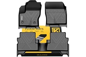 KYX All Weather 1:1 Custom Fit Floor Mats for Ford Escape 2013-2019 & Ford C-Max 2013-2018 | Heavy Duty, Non-Slip Design | TPE Material, Easy to Clean | Year-Round Protection for Family Daily Driving
