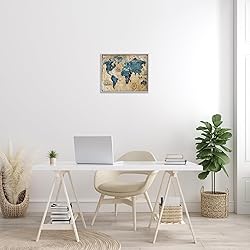 Stupell Industries Vintage Abstract World Map