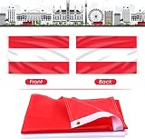 AhfuLife Austria Flag 5ft x 3ft Polyester Double Sided with Brass Grommets view 6