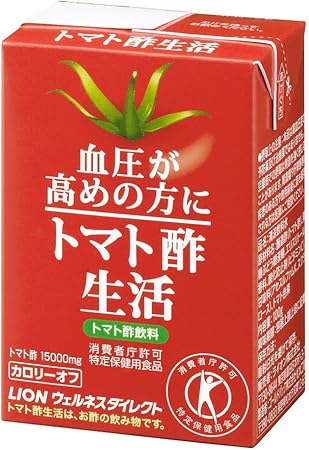 Amazon 特定保健用食品 ライオン 血圧が高めの方に適した トマト酢生活紙パック 30本入 約30日分 Lion ウェルネスダイレクト 香酢