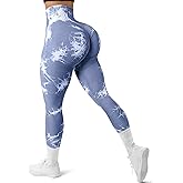 JGS1996 Tie Dye Scrunch Butt Lifting Leggings for Women Booty Sculpting Workout Tight High Waist Tummy Control Yoga Gym Pants