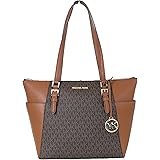 Michael Kors Charlotte Signature Large Top Zip Tote - Brown