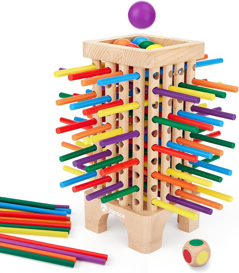 Japace Wooden Montessori Board Game Dont Let the Ball Drop 4–8 yrs
