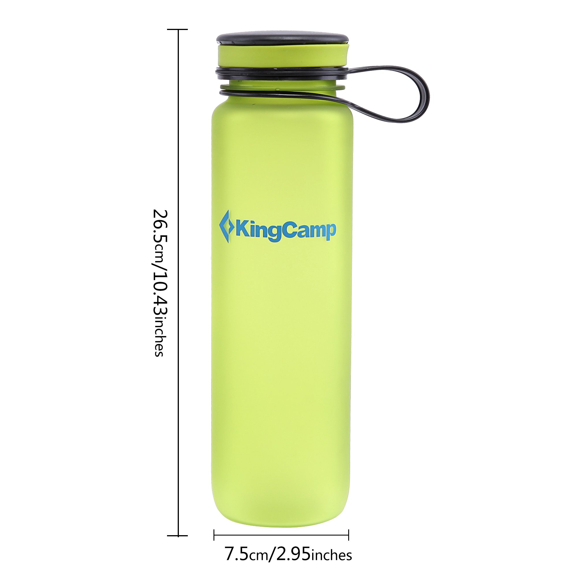 KingCamp TRITAN 1000 ml / 33.8 fl.oz Wide Mouth Green Outdoor Water Bottles