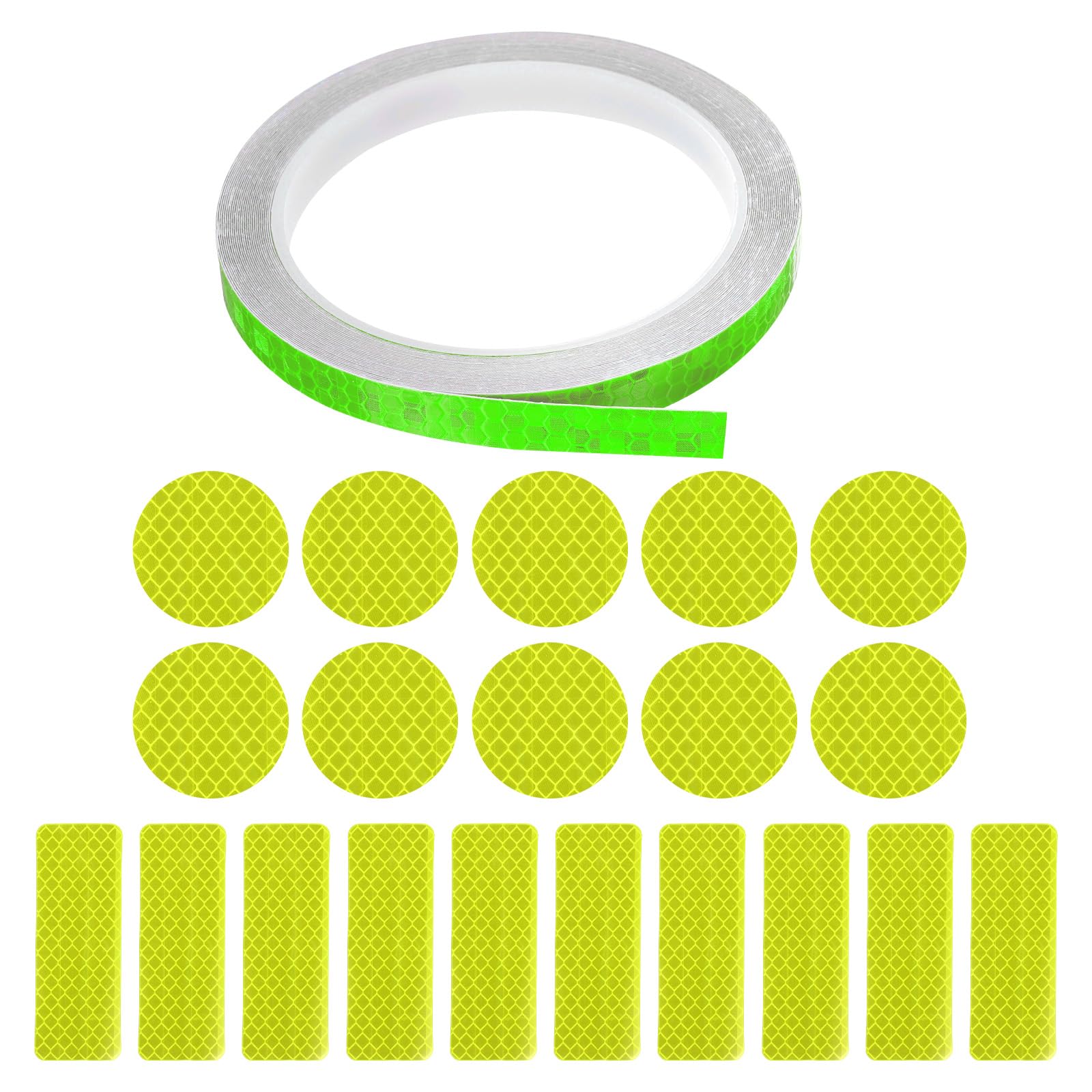 PATIKIL Reflective Tape, 1 Set Night High Visibility Waterproof Warning Reflective Tape Outdoor Reflectors for Cars Bikes Motorcycles Trucks Trailers, Green