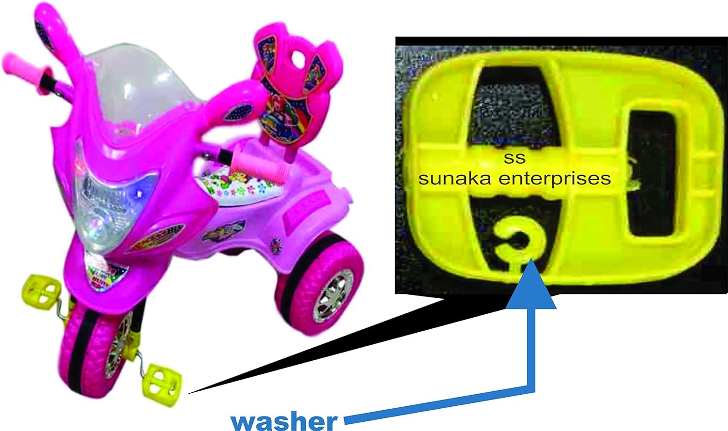 pedal para triciclo infantil