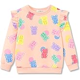COOLTREE Crewneck Sweatshirt for Girls - Soft Long Sleeve Pullover Stylish Tops Size 2T-6