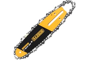 RAZEDG 8 Inch Chainsaw Bar and Carbide Chain Combo, 3/8" LP Pitch, 050" Gauge, 33 Drive Links Fits Greenworks, Sun Joe, Chicago, Portland, Kobalt, Earthwise and More- S33 (1 bar + 1 carbide chain)