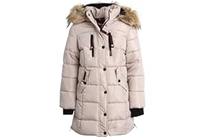 CANADA WEATHER GEAR Girls Winter Jacket - Long Length Quilted Bubble Puffer Parka - Heavyweight Weather Resistant Coat (7-16)