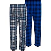 Mad Game Boys Pajama Pants - 2 Pack Soft Sleepwear Micro Polar Fleece Printed Plaid Pajama Bottoms for Kids