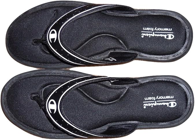 champion memory foam flip flops