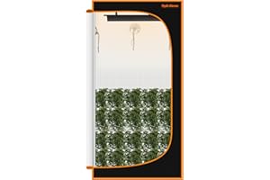 HydroHaven 4x4 Grow Tent Kit (48"x48"x80") - Heavy-Duty 600D Diamond Mylar Lining, 98% Reflective, Viewing Window & Waterproof Floor Tray for Hydroponics Indoor Growing