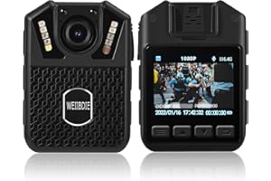 WEIIBDIE Body Cameras with Audio and Video Recording,1080P,128G Memory,Night Vision,3000mah Battery Last 11-12 Hrs, Wearable Body Cam for Law Enforcement, Security Guard,Civilian,Personal Use