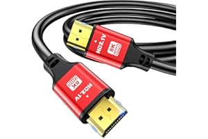 jojobnj 8K 48Gbps HDMI Cables 2.1 3ft 60HZ,4K 2.0@120Hz 18GBPS,High Speed HDMI Cord, Ultra HD,Ethernet Audio Return,Video 4K,1080p,3D,Arc, HDR Compatible with Xbox,PS5/PS4,HDTV,Laptop ect(Red)