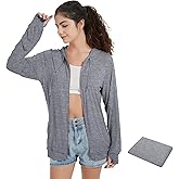 QBK Light Weight Zip Up Hoodie Thin Summer Jacket For Women