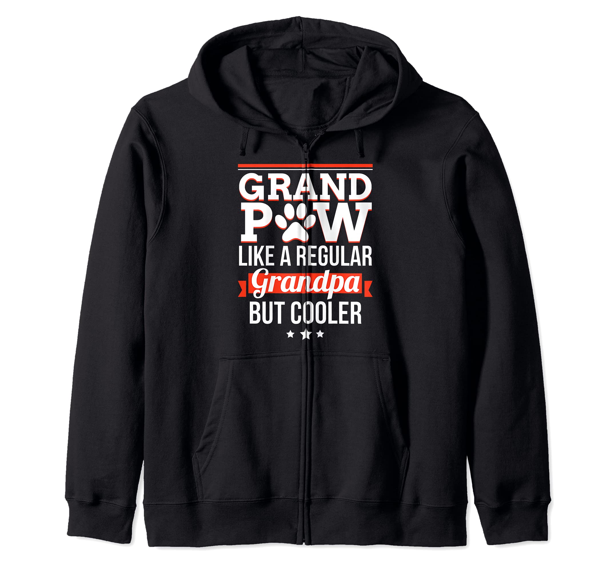 Grand Paw Like A Regular Grandpa But Cooler Funny Dog dad Zip Hoodie