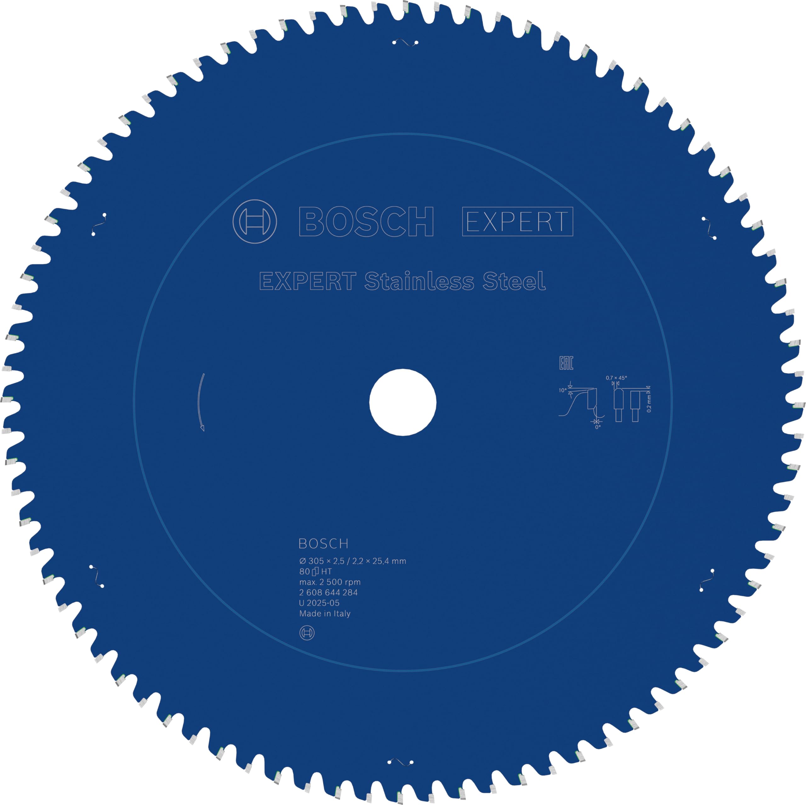 Bosch 1x EXPERT Stainless Steel Corded Circular Saw Blade for Mitre Dry Cutter (for Stainless steel, Ø mm, Professional Accessory Mitre Corded Dry Cutter)