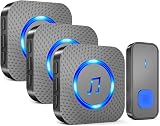 Surfou Wireless Doorbell 1300 ft Long Range LED 55 Melodies 5 Volume