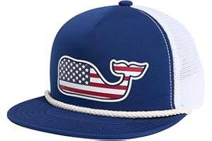 Flag Whale Foam Trucker Vineyard Vines, Nautical Navy, onesz