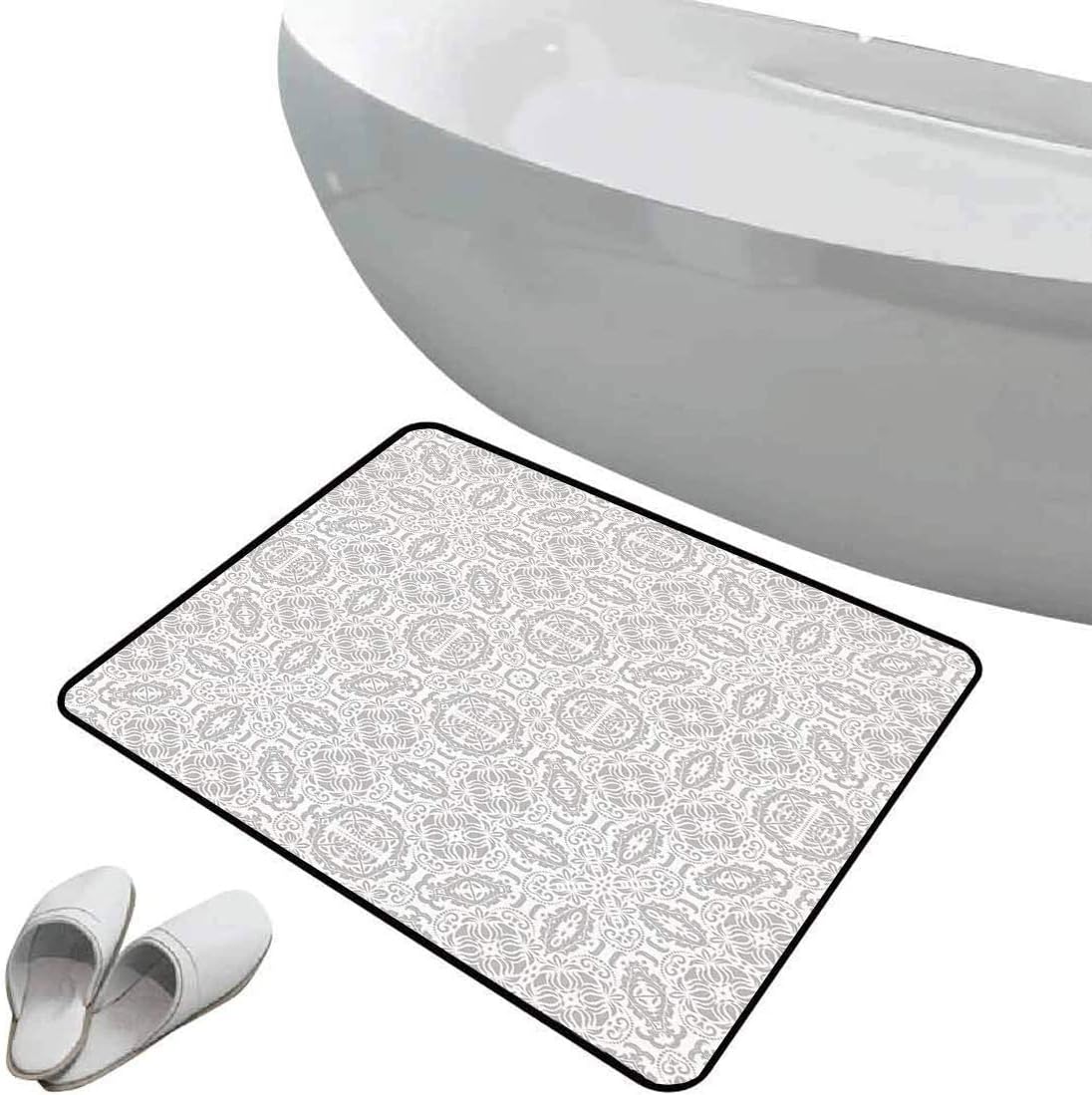 Alfombra de baño antideslizante Decoración gris suave antideslizante